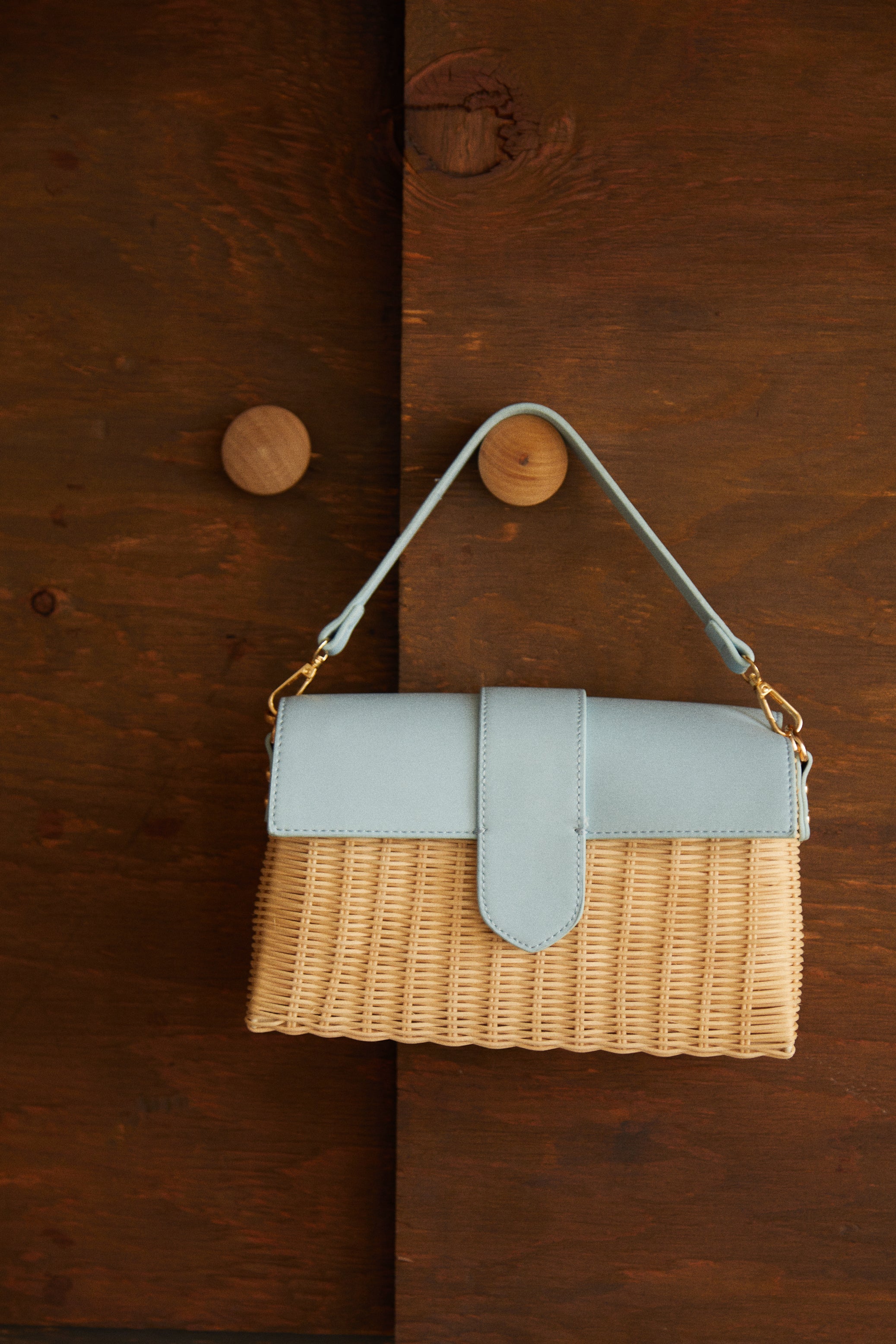 ★MONOROW★ LINE BAG IVORY East/West Phone Crossbody - Olive Hol Toile de Jouy print