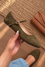 Load image into Gallery viewer, Hannah Mary Jane Ballet Flats – Olive