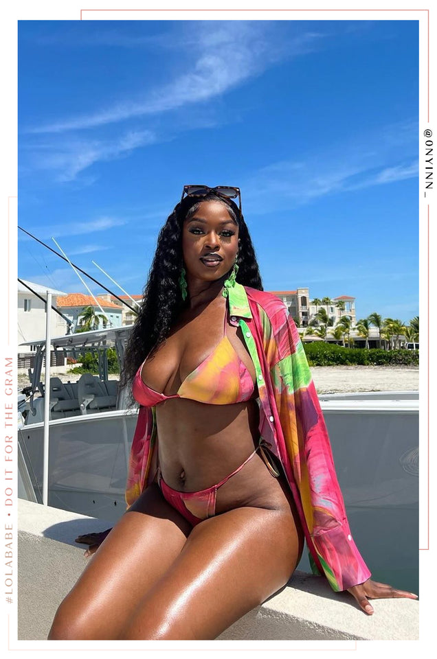 Load image into Gallery viewer, Bajo El Sol Long Sleeve Cover Up Top - Pink Print