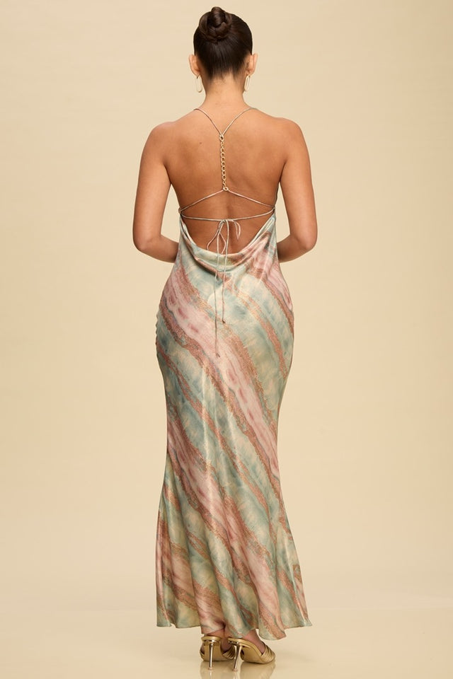 Load image into Gallery viewer, Serine Maxi Dress - Sage Multi