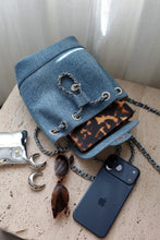 Load image into Gallery viewer, Kelly Chain Strap Mini Backpack - Denim