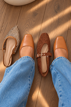 Load image into Gallery viewer, Hannah Mary Jane Ballet Flats – Tan