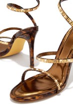 Load image into Gallery viewer, Amira Rhinestone Wraparound Strappy Heels - Tortoise