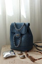 Load image into Gallery viewer, Kelly Chain Strap Mini Backpack - Denim