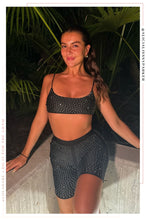 Load image into Gallery viewer, Weekend Fun Studded Biker Short Set - Black