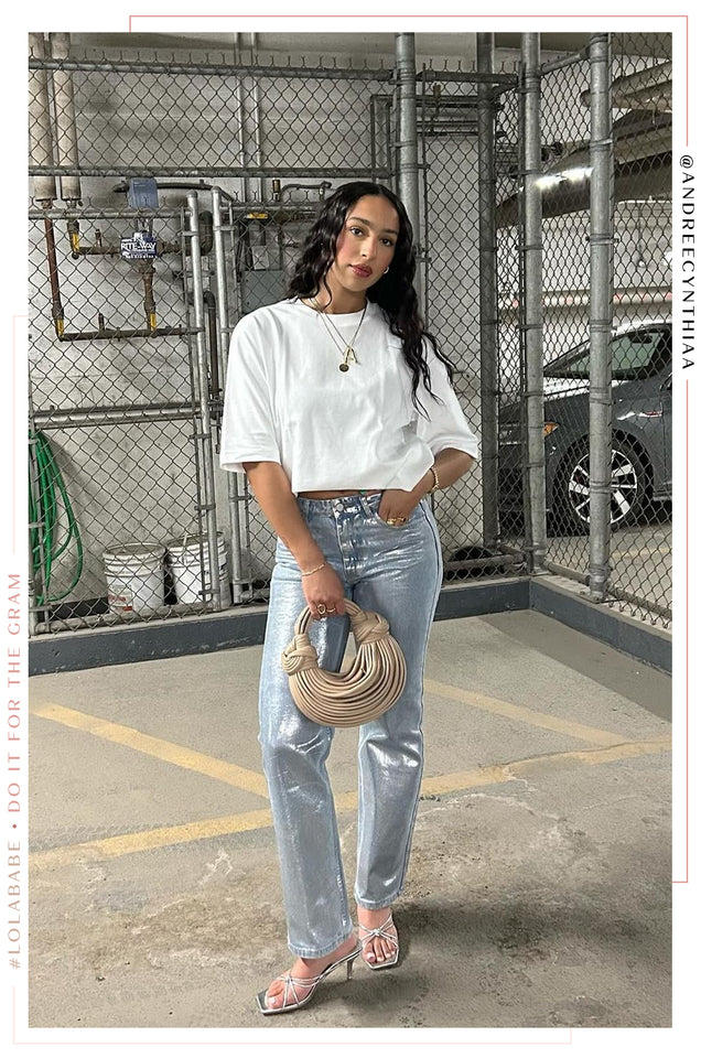 Load image into Gallery viewer, Her Moment Metallic Pant - Blue Silver