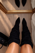 Load image into Gallery viewer, Angelina Over The Knee Slouch Boots – Black