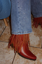 Load image into Gallery viewer, Bayley Fringe Cowgirl Boots - Brown