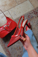 Load image into Gallery viewer, Chloey Slingback Mid Heel Pumps - Wine