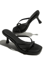 Load image into Gallery viewer, Elena Mid Heel Mules - Black