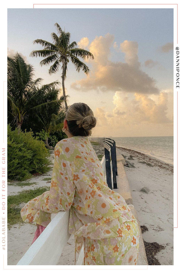 Load image into Gallery viewer, Nadiah Long Sleeve Cover Up Top - Floral