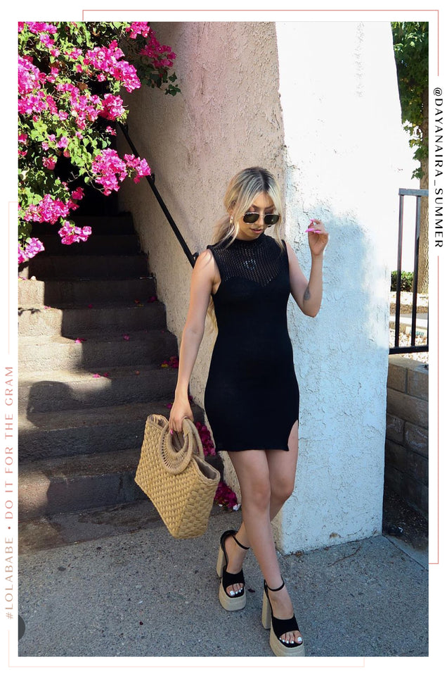 Load image into Gallery viewer, Sunset Margaritas Espadrille Platform Block High Heels - Black