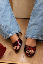 Load image into Gallery viewer, Alicia Open Toe Mid Heel Mules - Tortoise