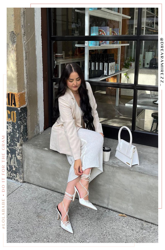 Load image into Gallery viewer, Simone Lace Up High Heel Pumps - White