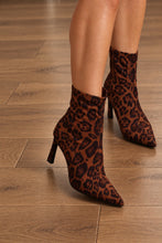 Load image into Gallery viewer, Monika Pointed Toe Stiletto Ankle Boots – Leopard