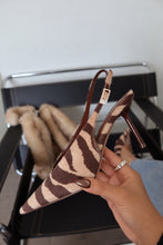 Load image into Gallery viewer, Yadira Slingback Pointed Toe Pumps – Brown Tiger