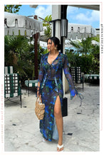 Load image into Gallery viewer, Gisella Mesh Maxi Dress Cover Up - Black