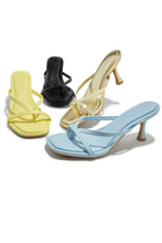 Load image into Gallery viewer, Elena Mid Heel Mules - Blue