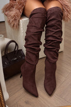 Load image into Gallery viewer, Angelina Over The Knee Slouch Boots – Brown
