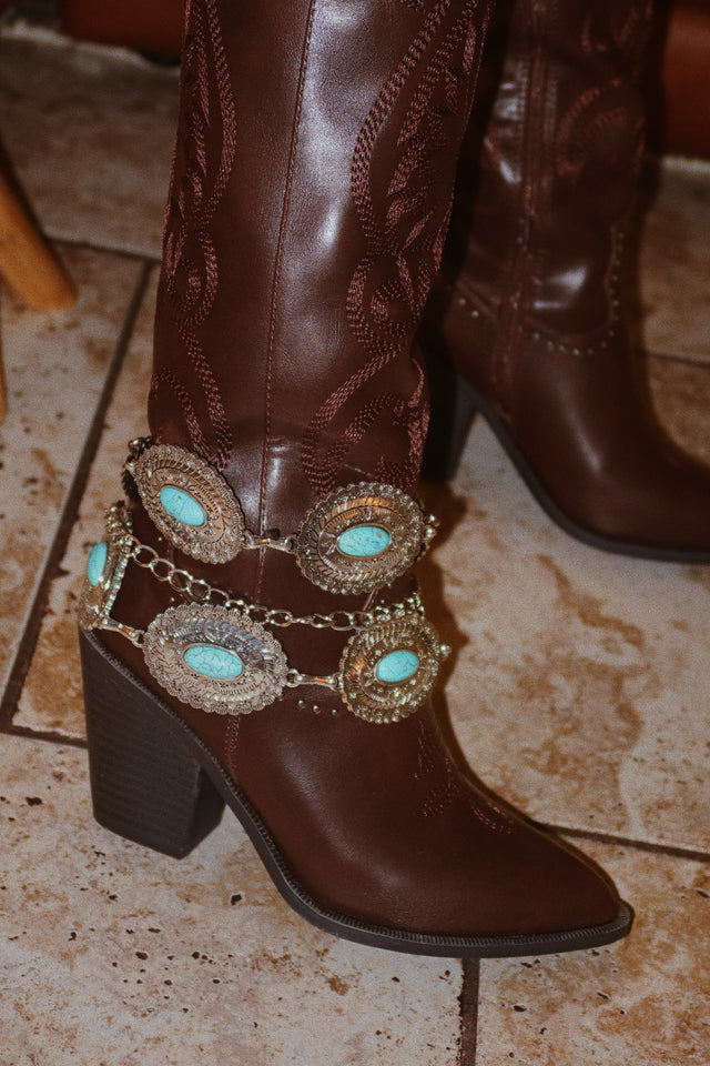 Load image into Gallery viewer, Festival Season Cowgirl Boots - Brown