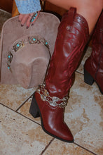 Load image into Gallery viewer, Festival Season Cowgirl Boots - Wine