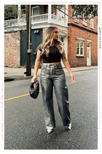 Load image into Gallery viewer, High Waist Metallic Pant