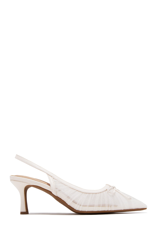 Load image into Gallery viewer, Daphne Slingback Mid Heel Pumps - Ivory