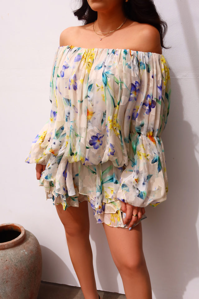 Load image into Gallery viewer, Spring Fling Flared Mini Dress - Floral Multi