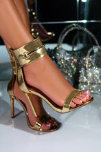 Load image into Gallery viewer, Monaco Metallic Cuff Heels - Gold