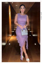 Load image into Gallery viewer, Shay Ruffle Mini Dress - Purple