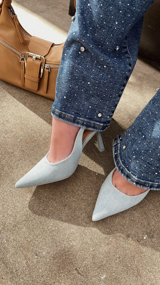 Load image into Gallery viewer, Karia Slingback Pumps - Denim
