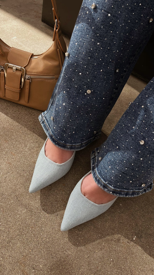 Load image into Gallery viewer, Karia Slingback Pumps - Denim