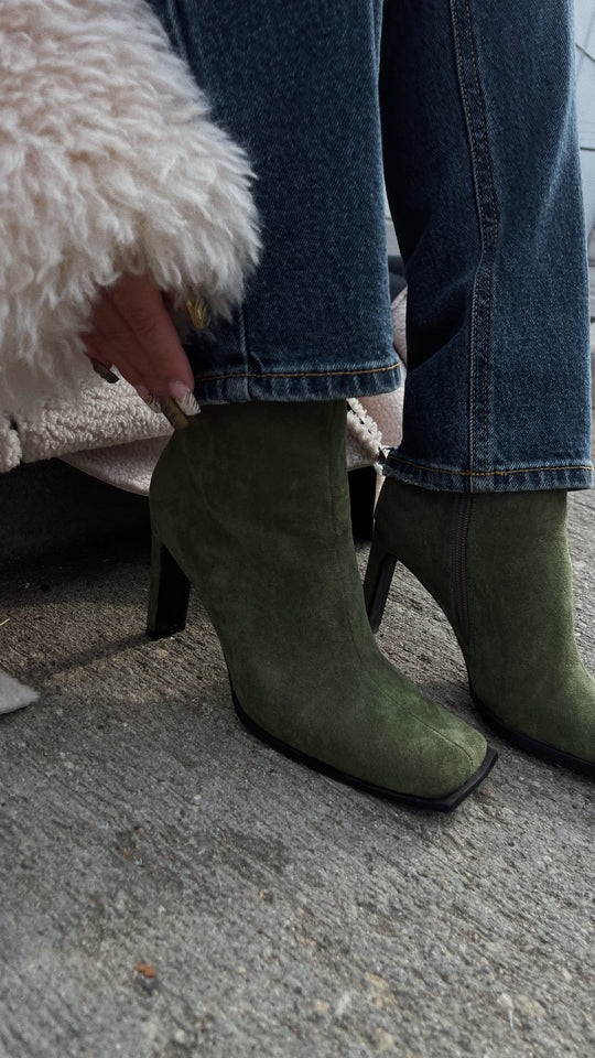 Load image into Gallery viewer, Laylah Ankle Boots - Green