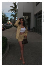 Load image into Gallery viewer, Tiani PU Mini Skirt - Butter