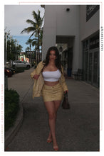 Load image into Gallery viewer, Tiani PU Mini Skirt - Butter