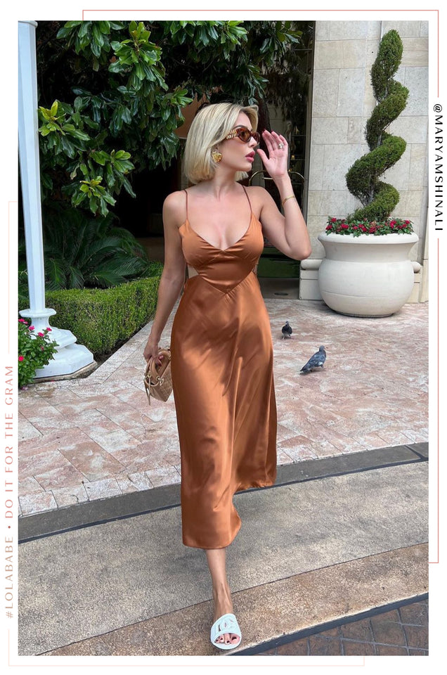 Load image into Gallery viewer, Satin Fall Thanksgiving Dress