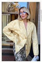 Load image into Gallery viewer, Tiani PU Button Up Blazer Jacket - Butter