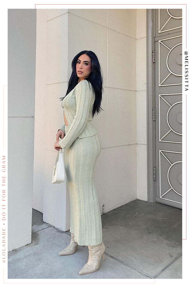 Load image into Gallery viewer, Evelia High Waist Maxi Skirt - Green