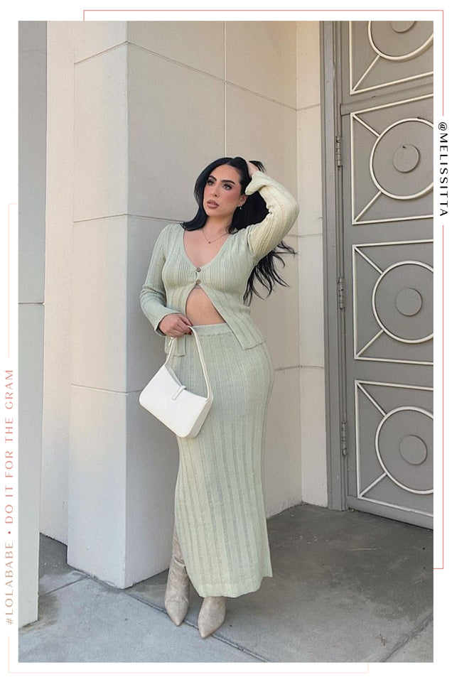 Load image into Gallery viewer, Evelia High Waist Maxi Skirt - Green