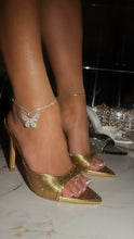Load image into Gallery viewer, Amiah Embellished High Heel Mules - Gold