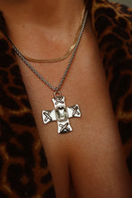 Load image into Gallery viewer, Norma Embellished Cross Necklace - Silver