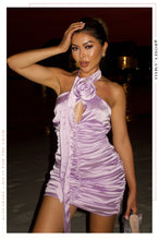 Load image into Gallery viewer, Dance All Night Halter Neck Mini Dress - Lilac