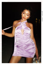 Load image into Gallery viewer, Dance All Night Halter Neck Mini Dress - Lilac