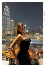 Load image into Gallery viewer, Marlina Lurex Knit Midi Dress - Black