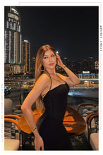 Load image into Gallery viewer, Marlina Lurex Knit Midi Dress - Black