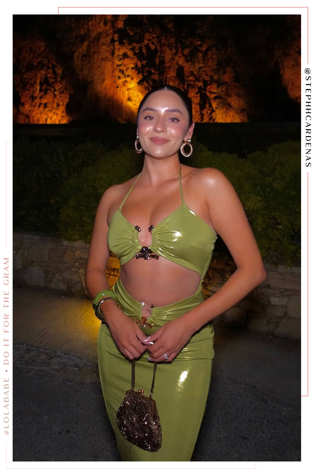 Load image into Gallery viewer, Syani Metallic Maxi Dress - Green