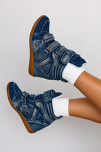 Load image into Gallery viewer, Gigi Wedge Sneakers - Denim