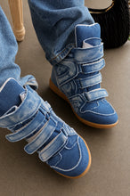 Load image into Gallery viewer, Gigi Wedge Sneakers - Denim