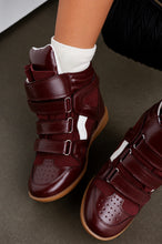 Load image into Gallery viewer, Gigi Wedge Sneakers - Burgundy