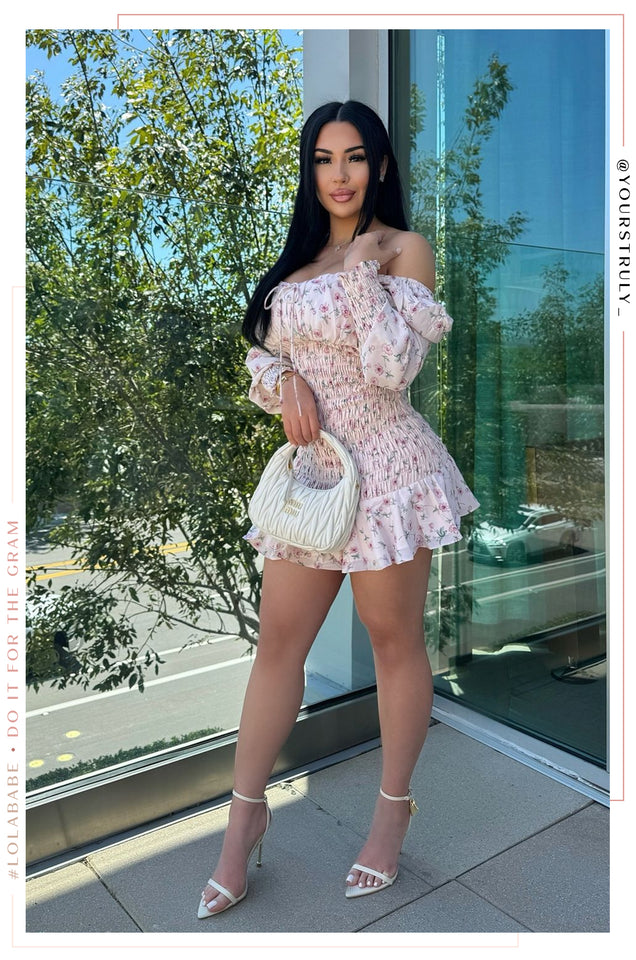 Load image into Gallery viewer, Poppy Long Sleeve Mini Dress - Blush
